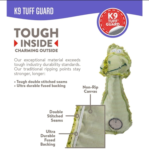 Bunny Scruffles Plush Dog Toy - Picture 5 of 7